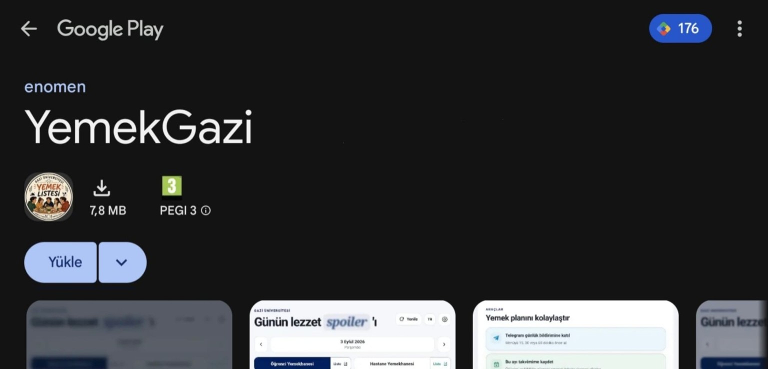 YemekGazi’yi yükleyin — orijinal ekran görüntüsü